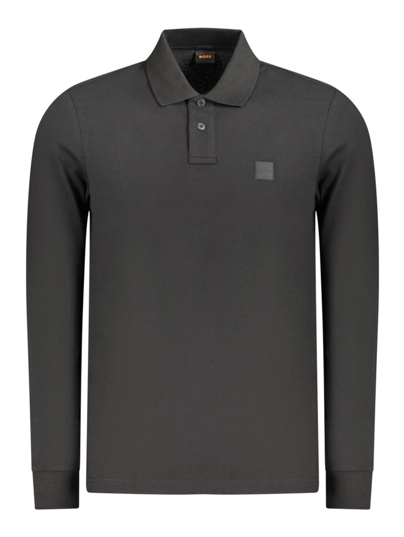 Black Cotton Men's Polo Shirt