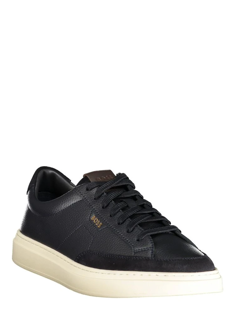 Blue Leather Men's Sneakers alternative