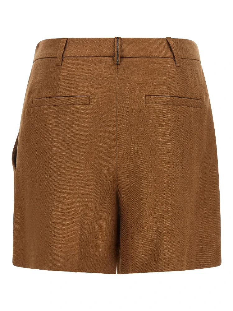Brown Linen Bermuda Shorts alternative