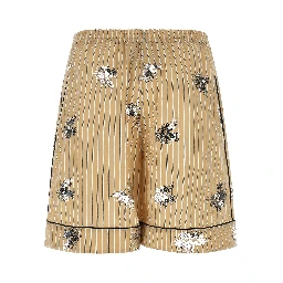 Beige Cotton Bermuda Shorts