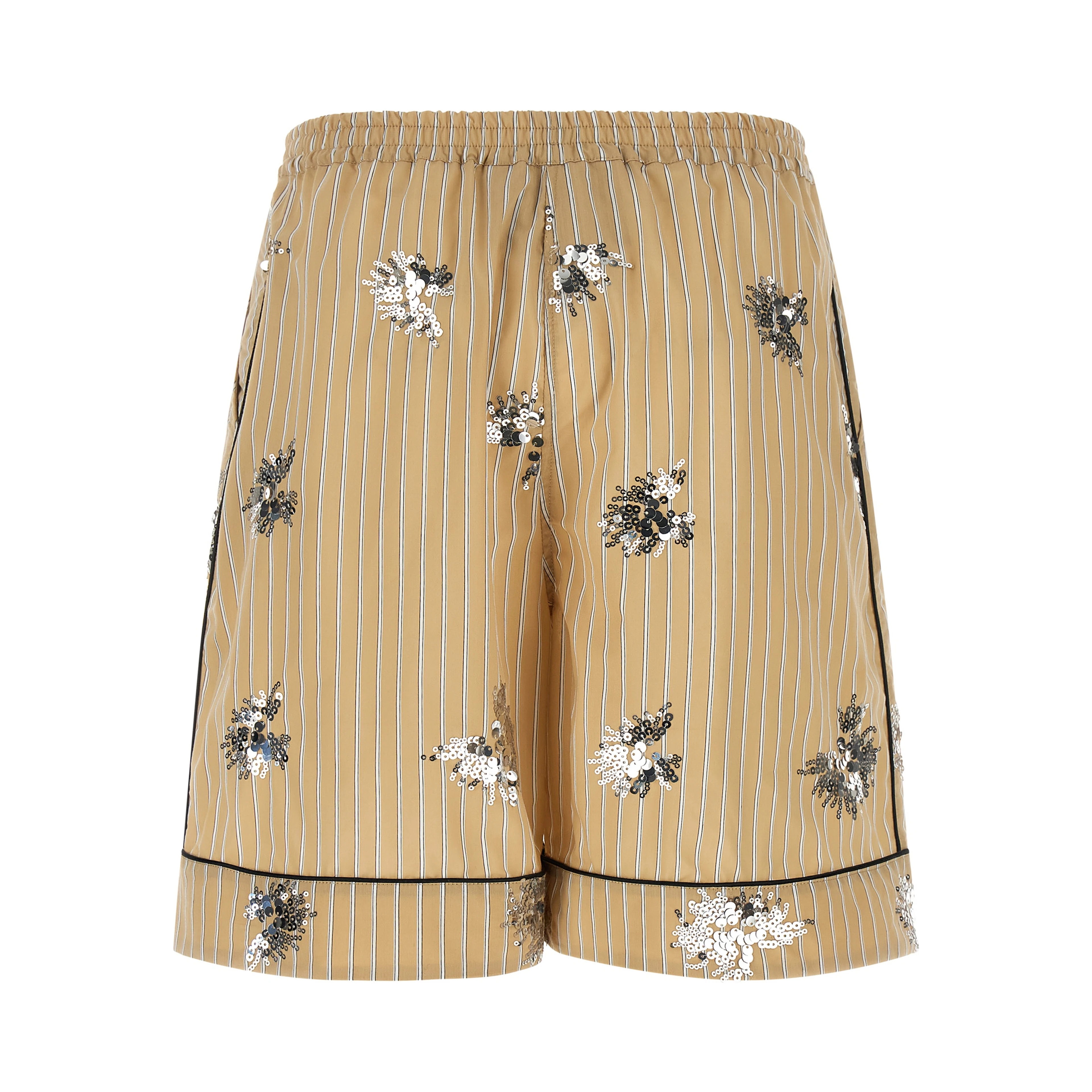 Beige Cotton Bermuda Shorts
