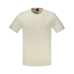 Beige Cotton Men's T-Shirt