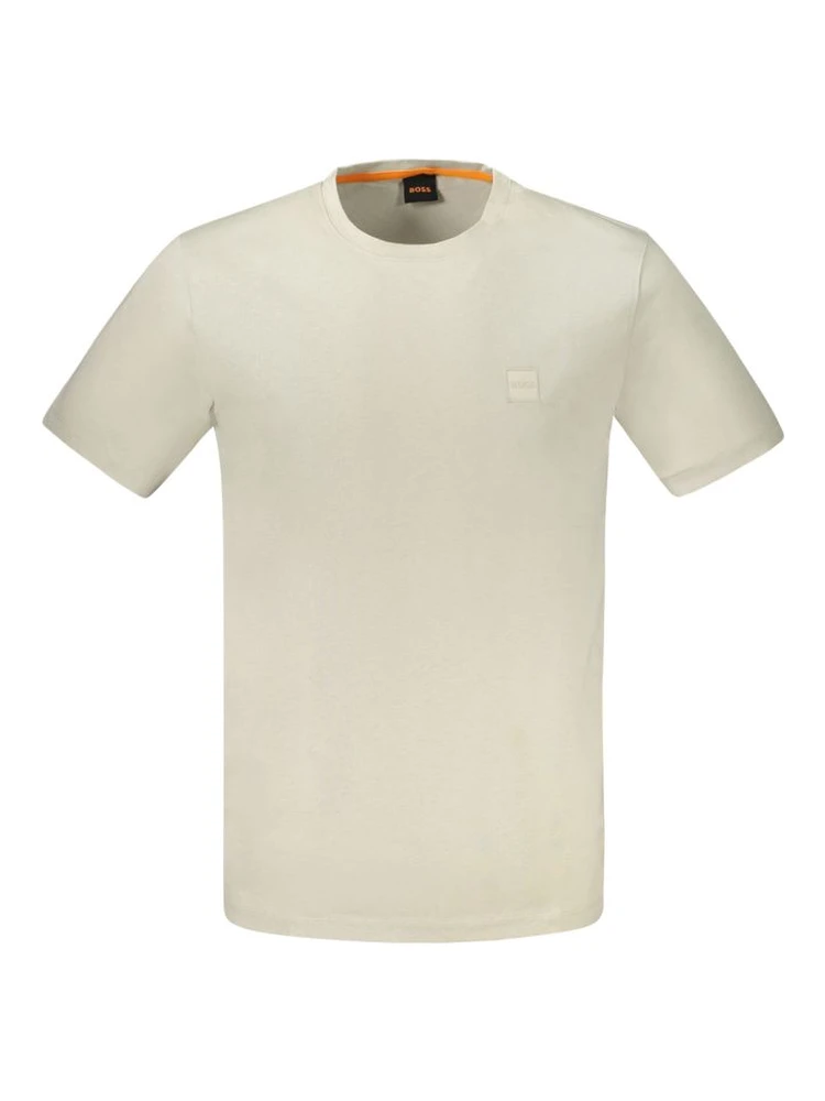 Beige Cotton Men's T-Shirt