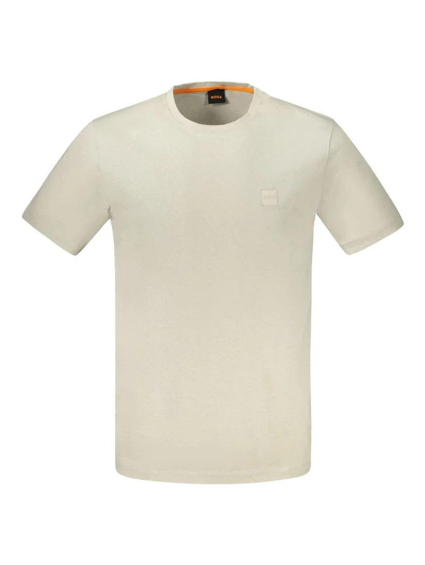 Beige Cotton Men's T-Shirt