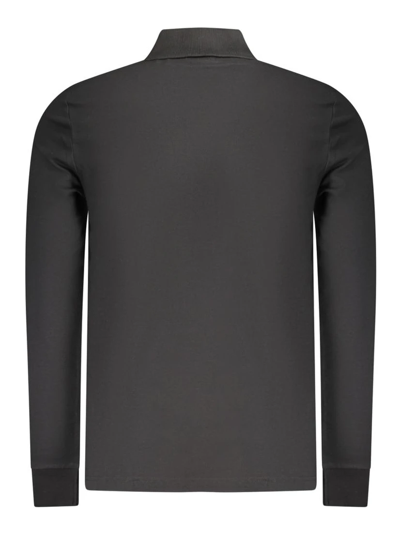 Black Cotton Men's Polo Shirt