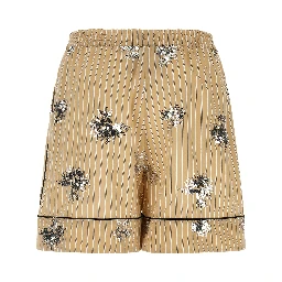 Beige Cotton Bermuda Shorts