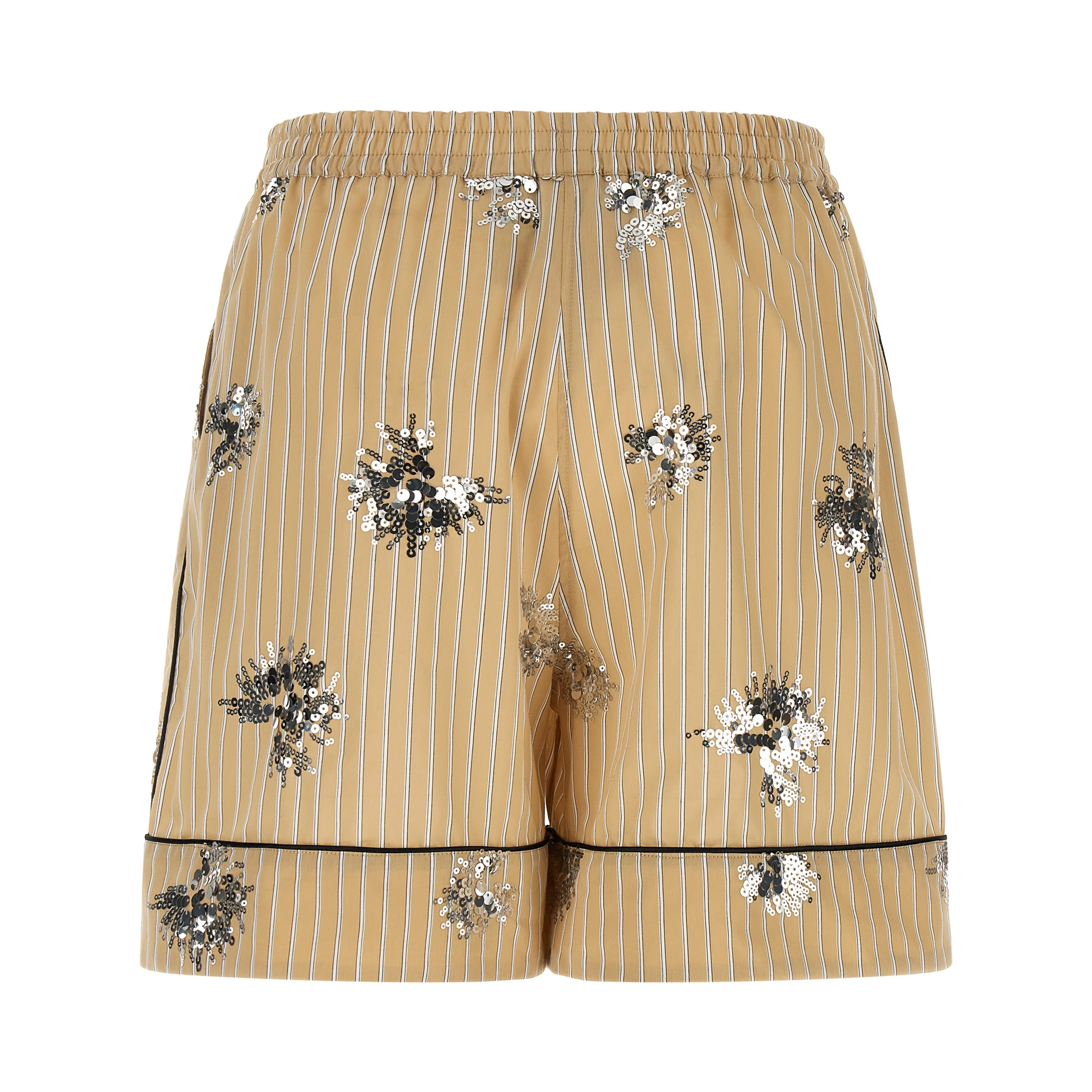 Beige Cotton Bermuda Shorts
