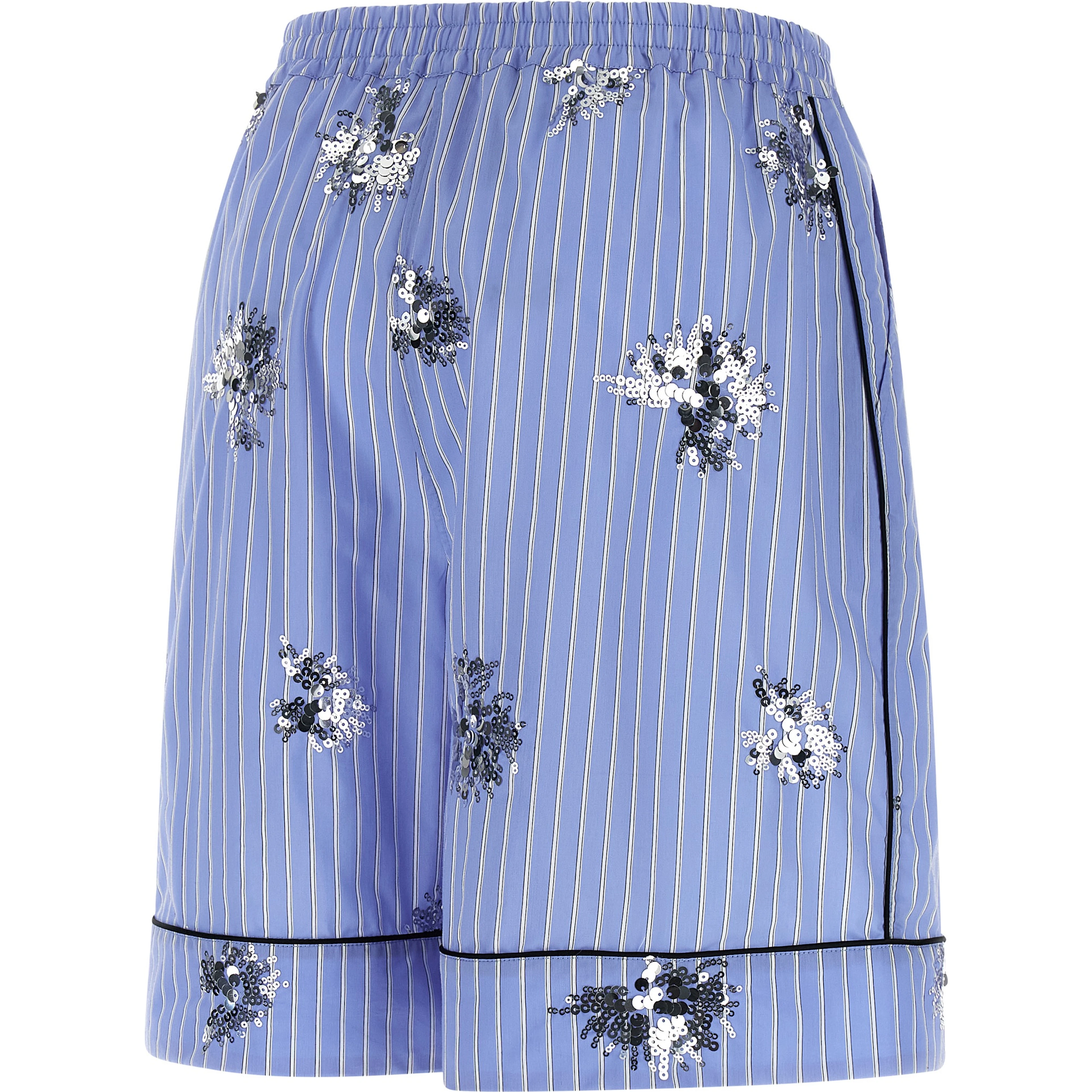 Blue Cotton Bermuda Shorts