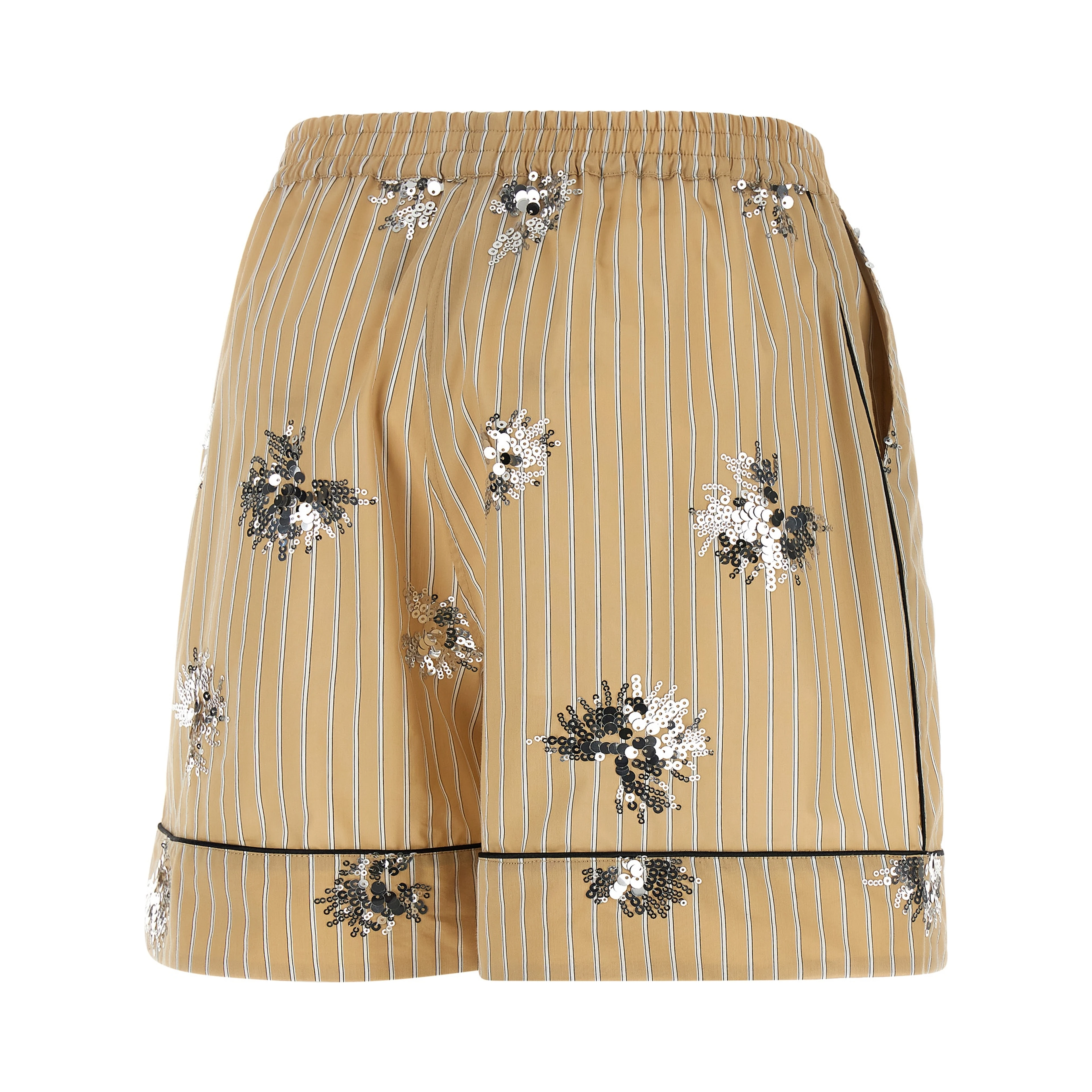 Beige Cotton Bermuda Shorts