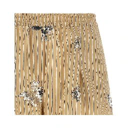 Beige Cotton Bermuda Shorts