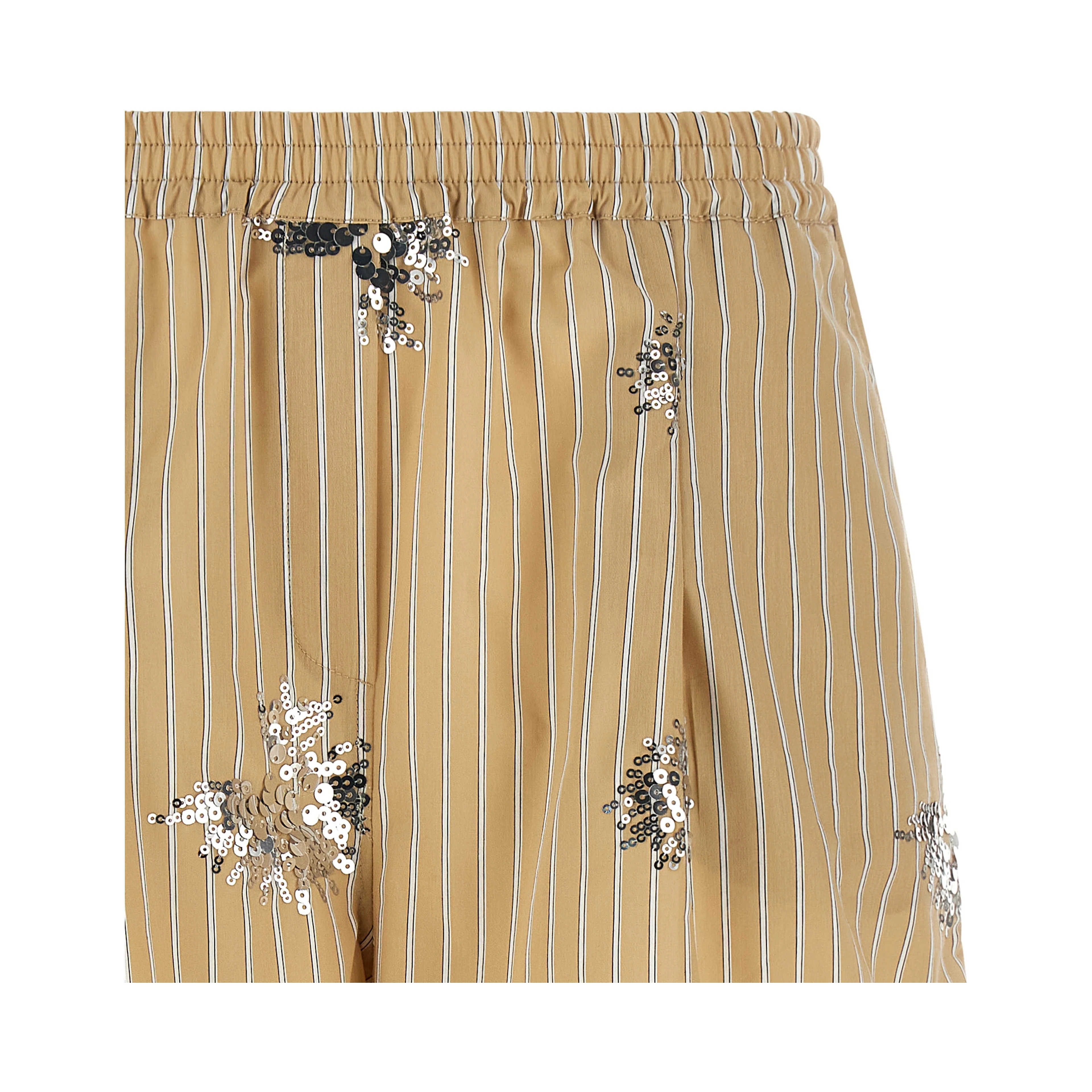 Beige Cotton Bermuda Shorts