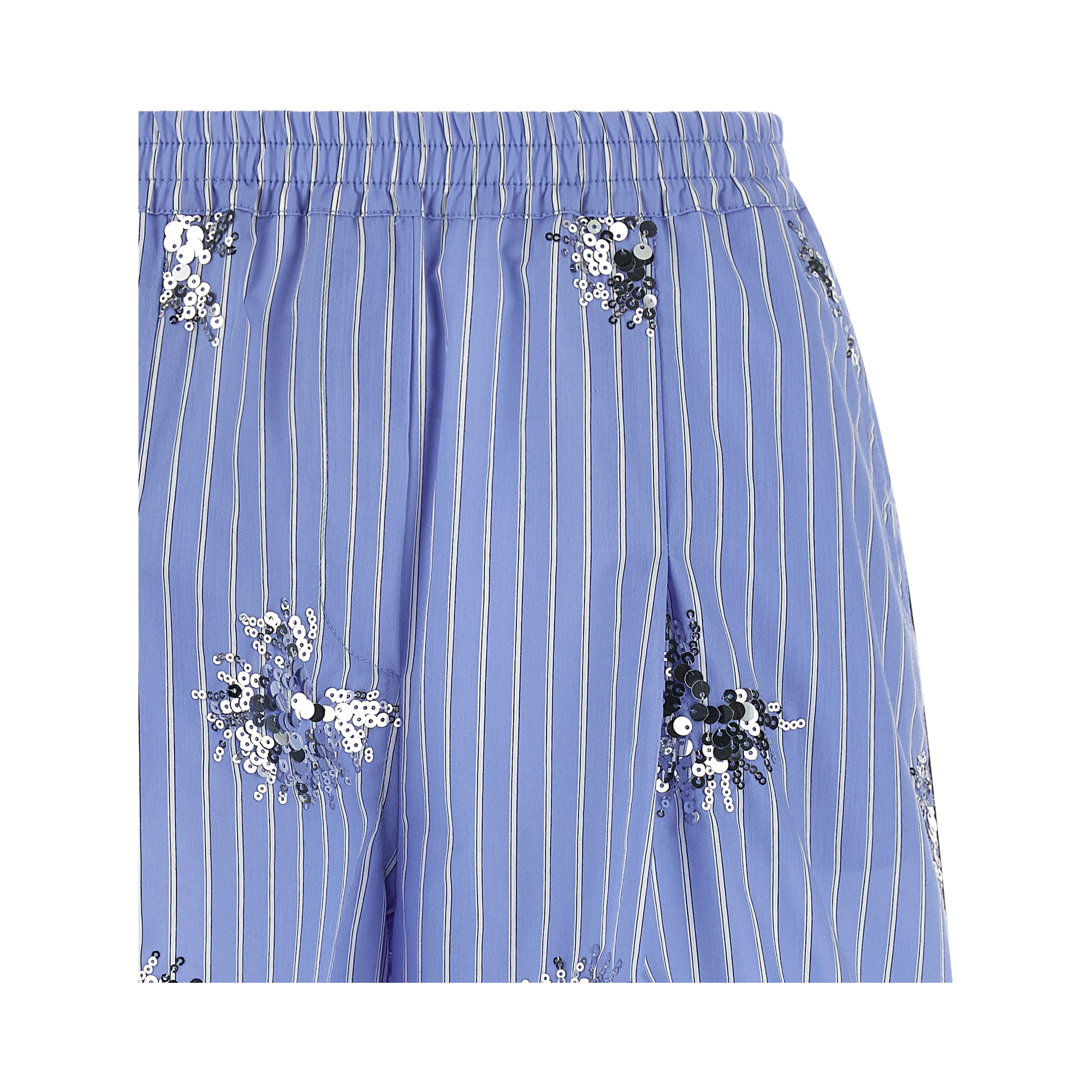Blue Cotton Bermuda Shorts