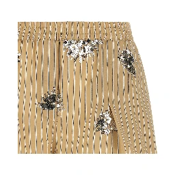 Beige Cotton Bermuda Shorts