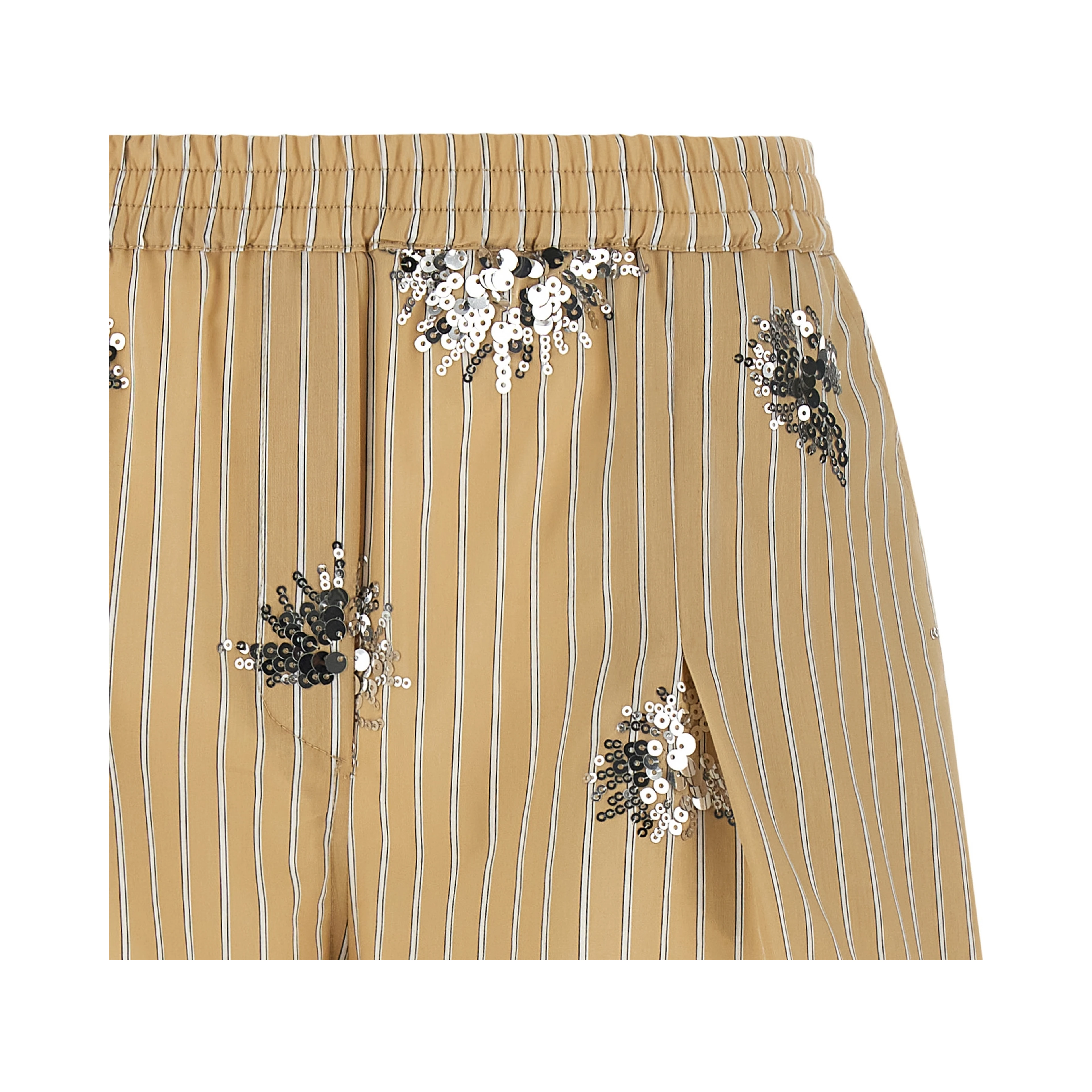 Beige Cotton Bermuda Shorts