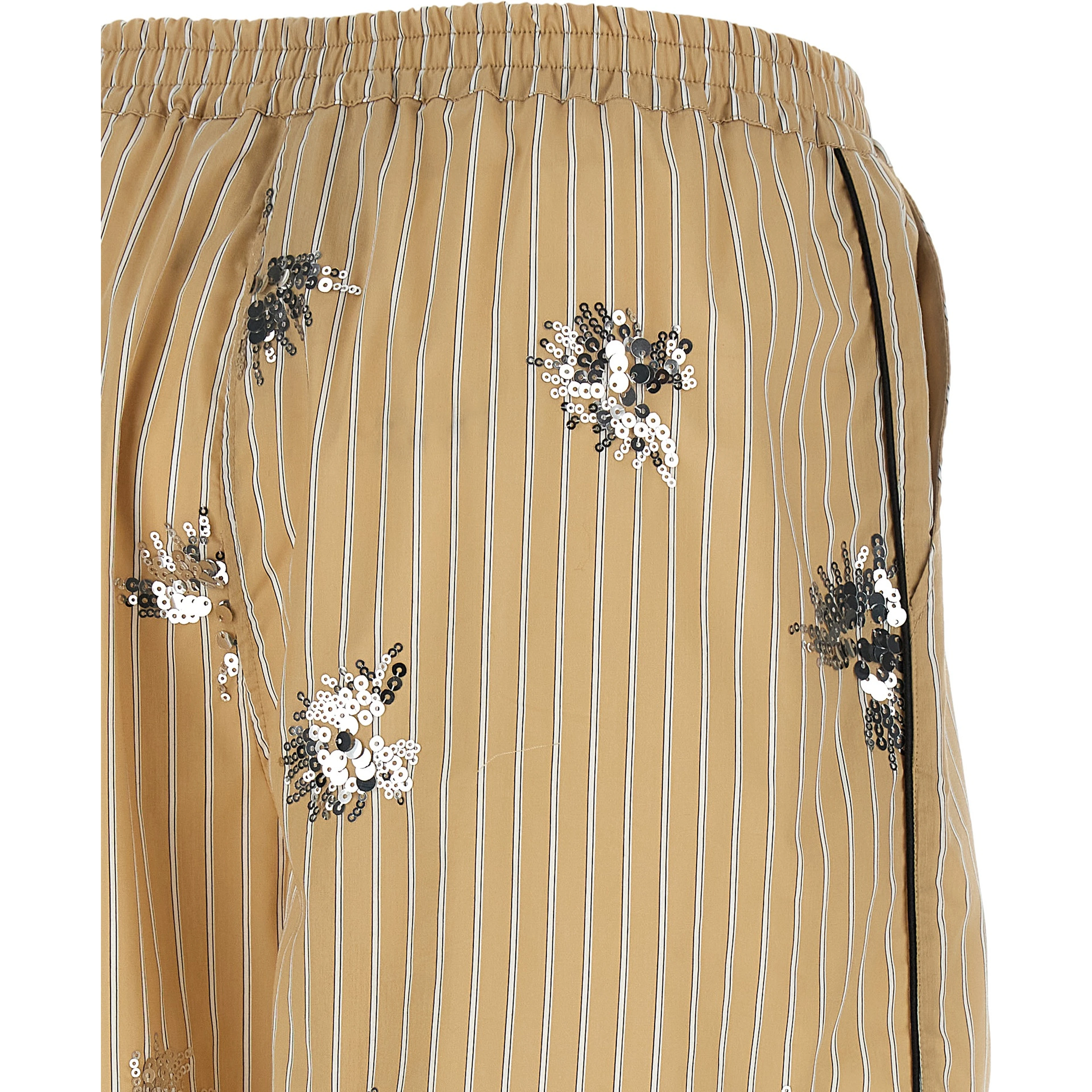 Beige Cotton Bermuda Shorts