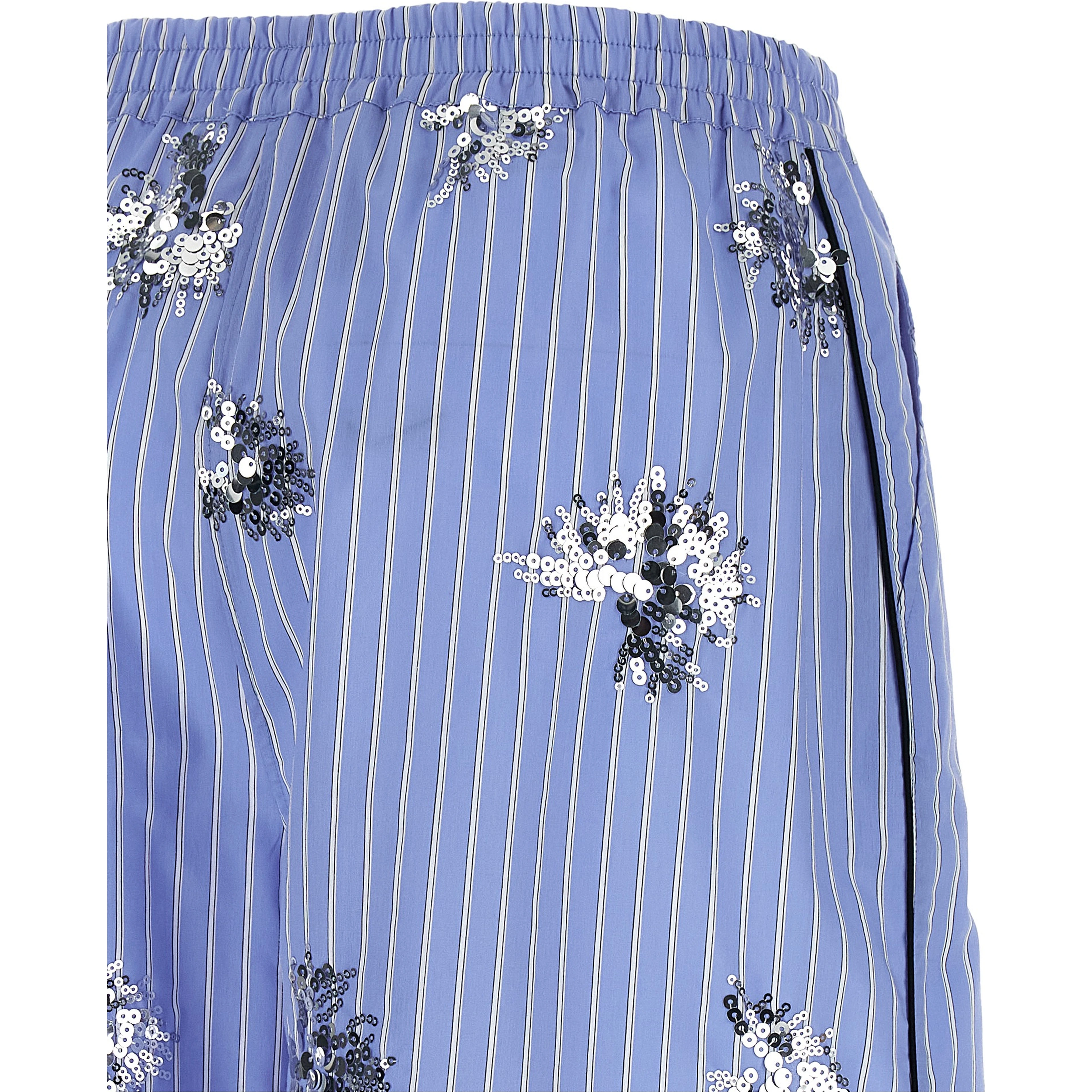 Blue Cotton Bermuda Shorts