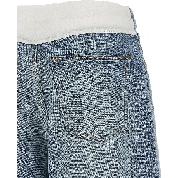 Blue Cotton Bermuda Shorts