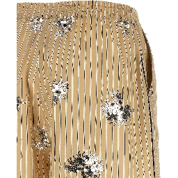 Beige Cotton Bermuda Shorts