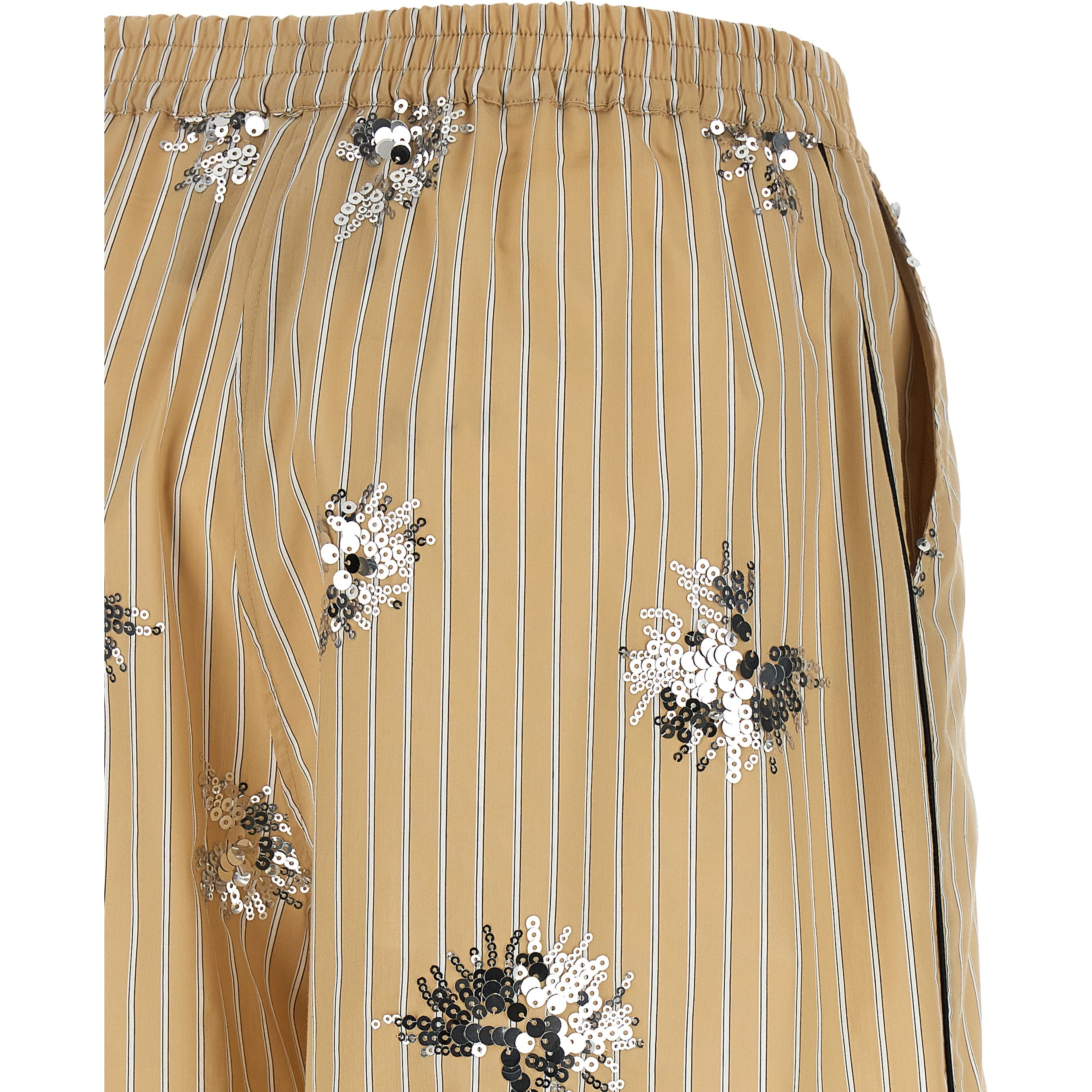 Beige Cotton Bermuda Shorts