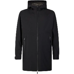 Black Polyester Coat
