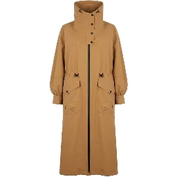 Brown Polyester Coat