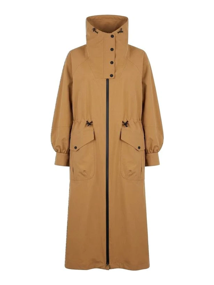 Brown Polyester Coat