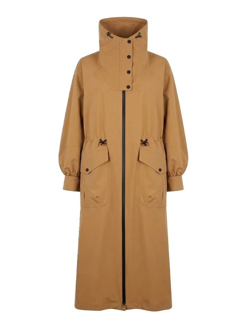 Brown Polyester Coat