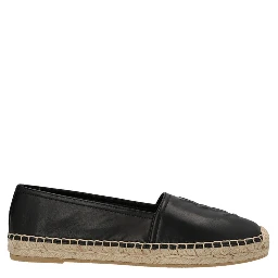 Black Lamb Leather Espadrilles