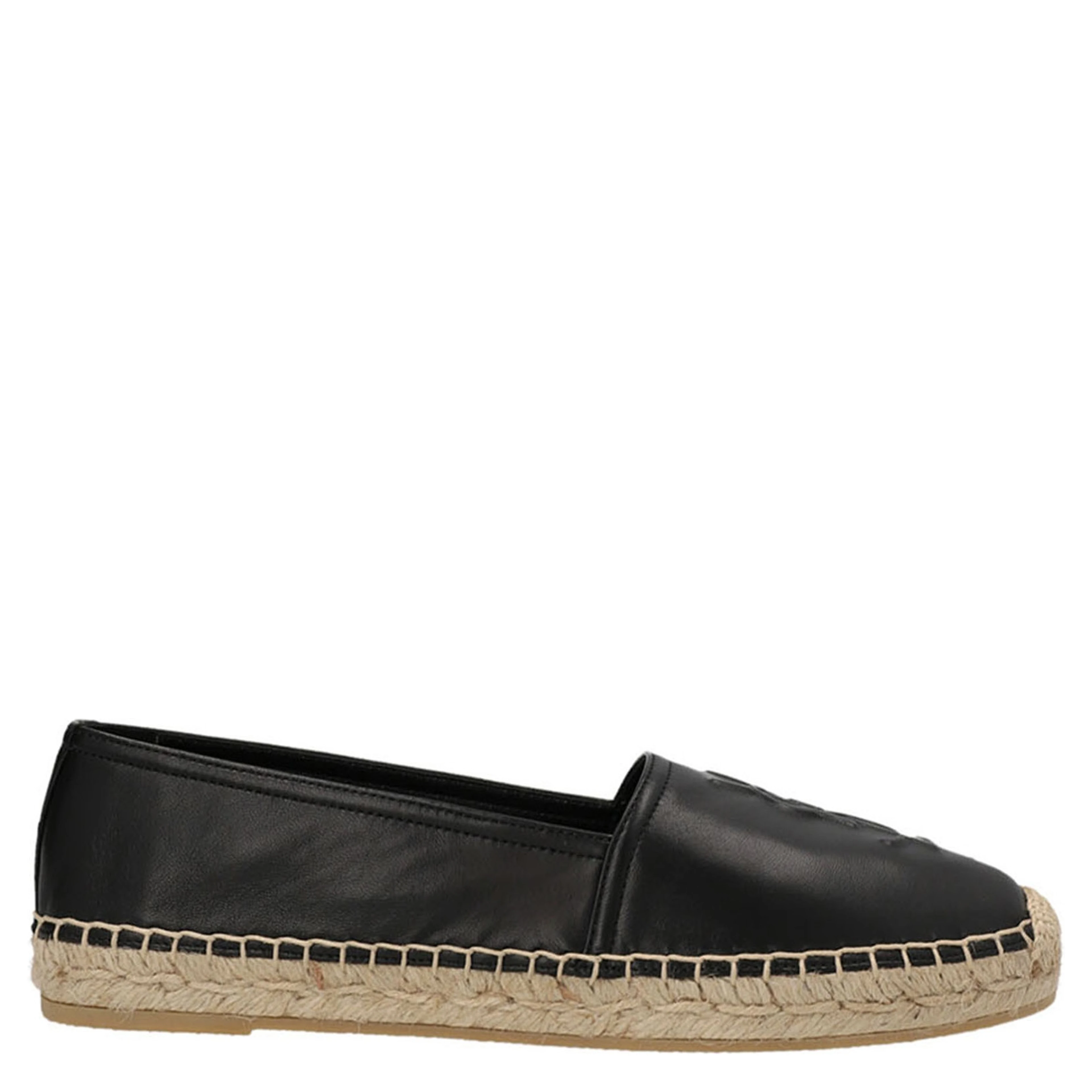 Black Lamb Leather Espadrilles