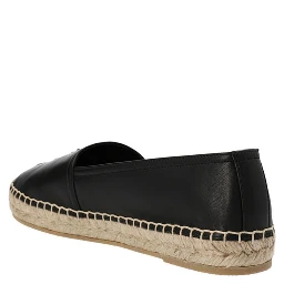 Black Lamb Leather Espadrilles