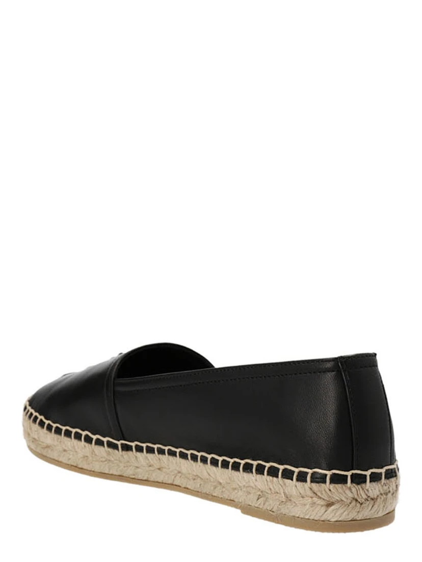 Black Lamb Leather Espadrilles