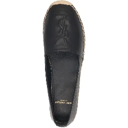 Black Lamb Leather Espadrilles