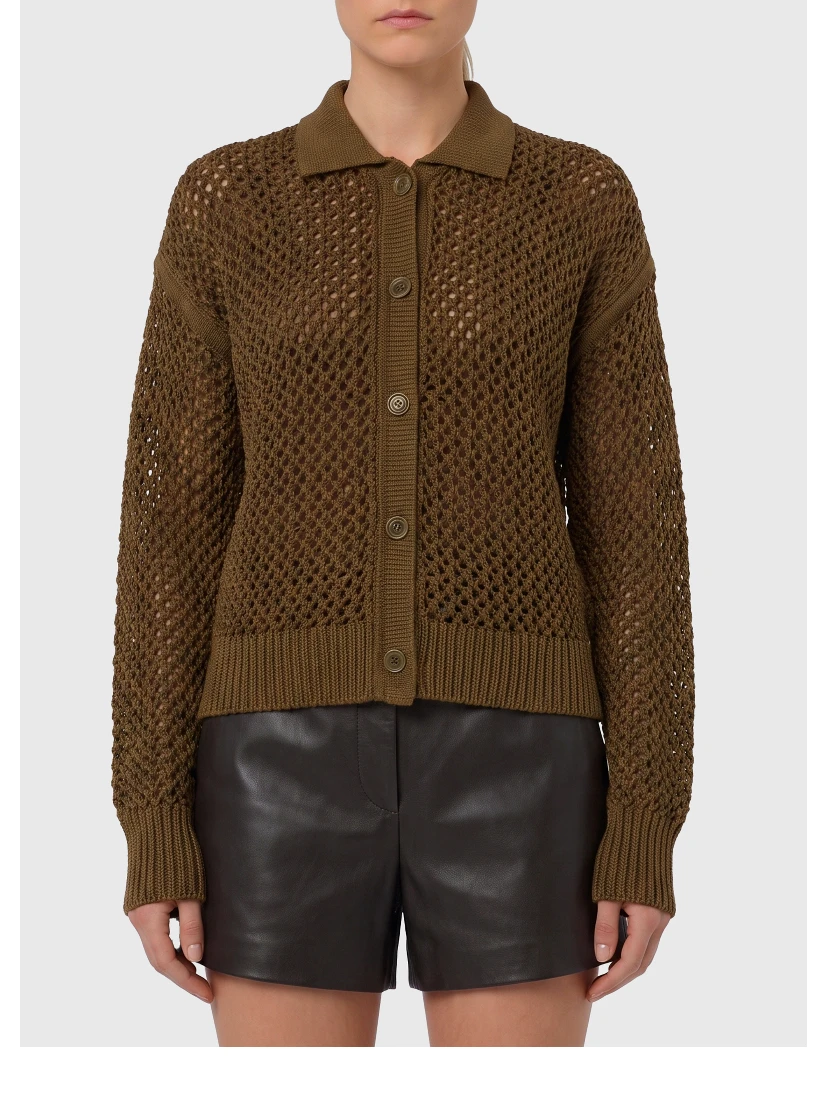 Film cotton cord cardigan