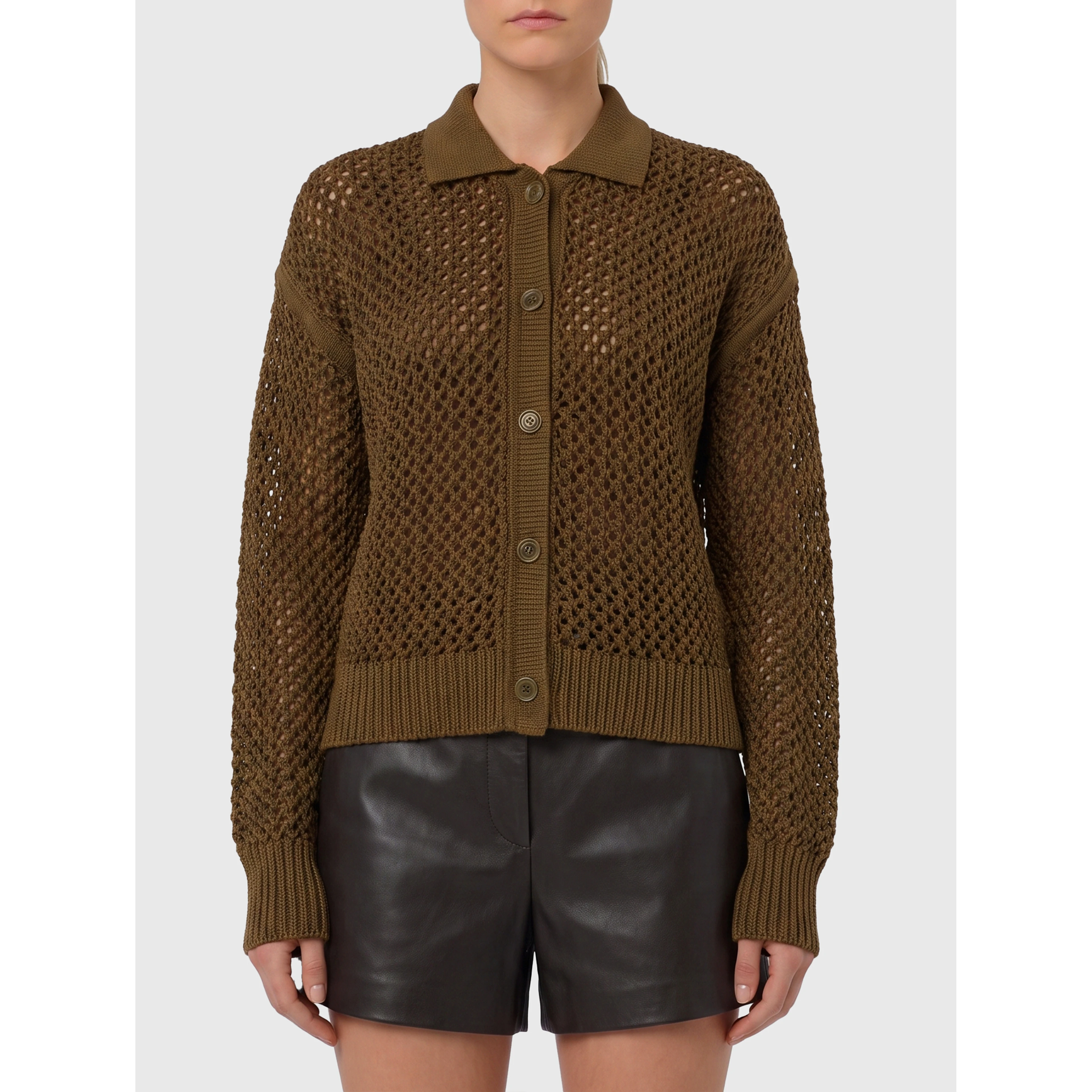 Film cotton cord cardigan