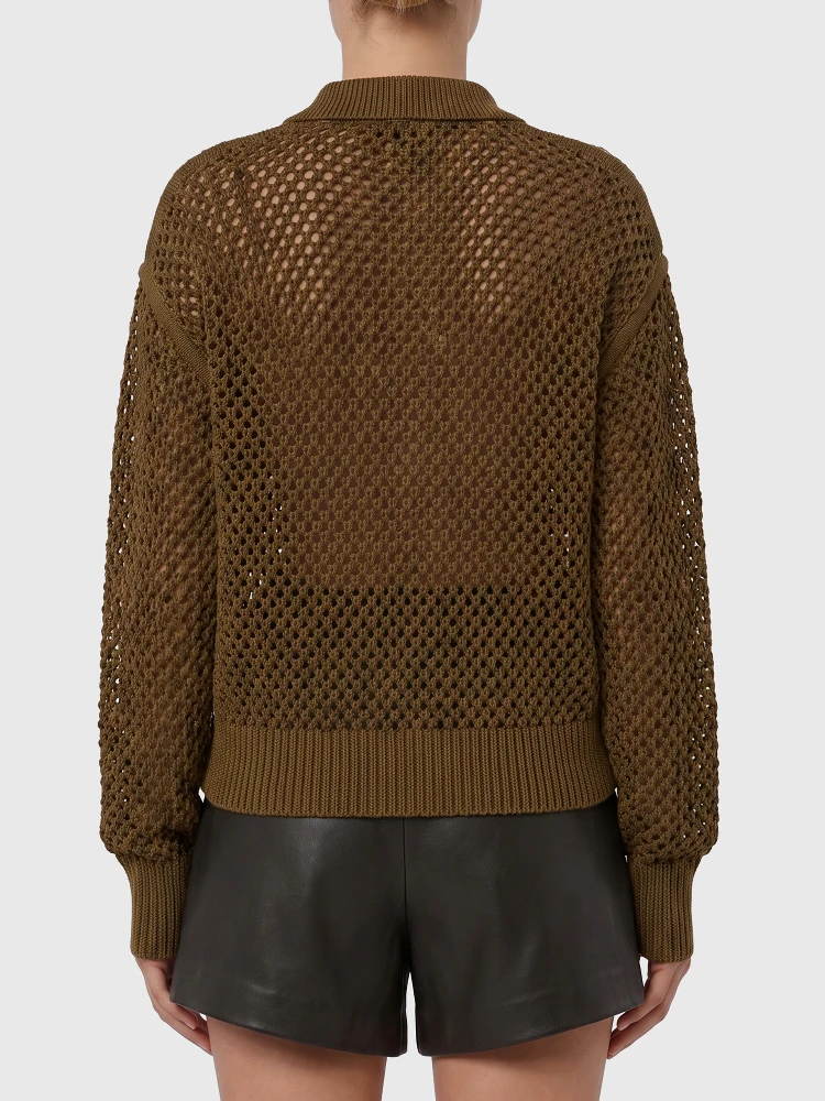 Film cotton cord cardigan alternative