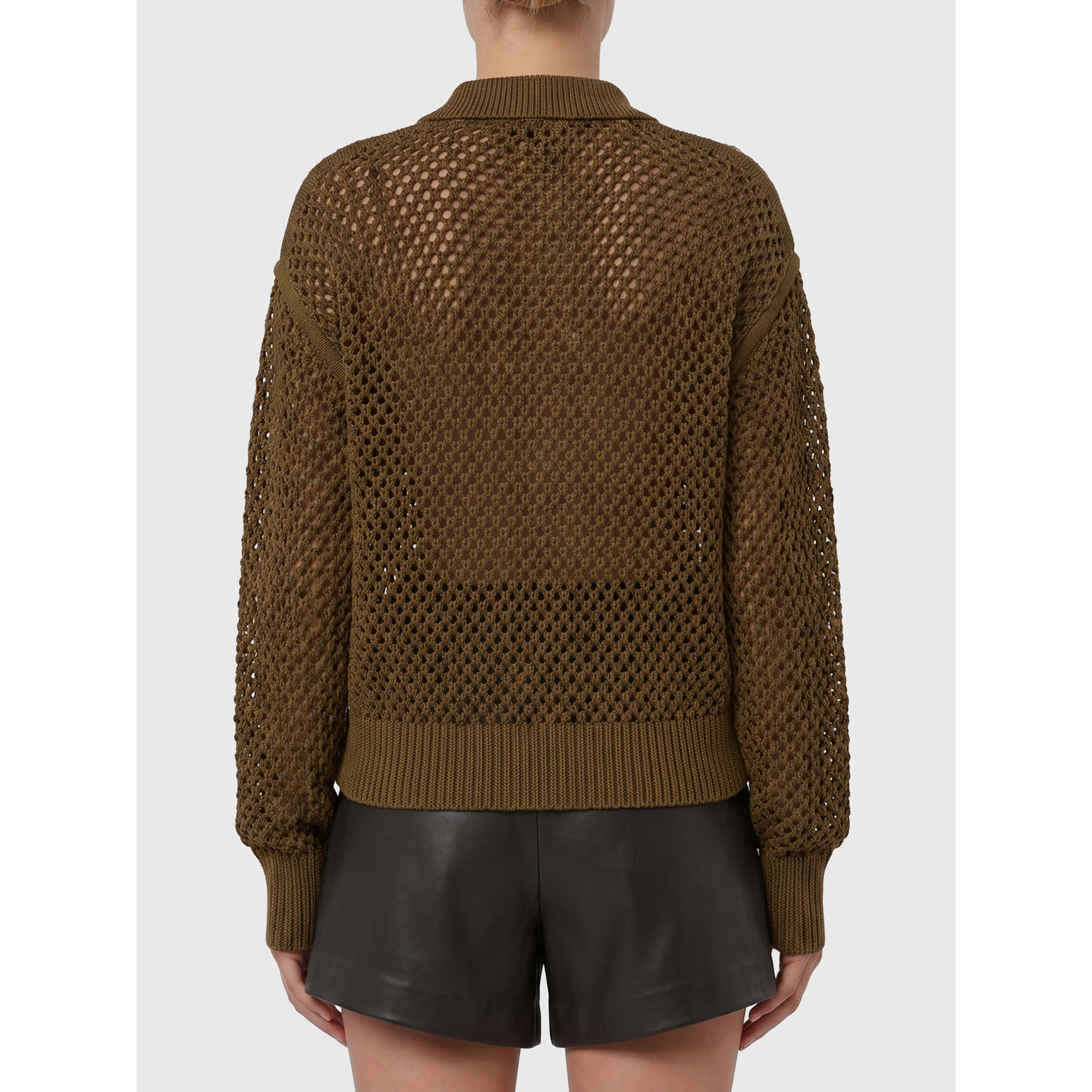 Film cotton cord cardigan