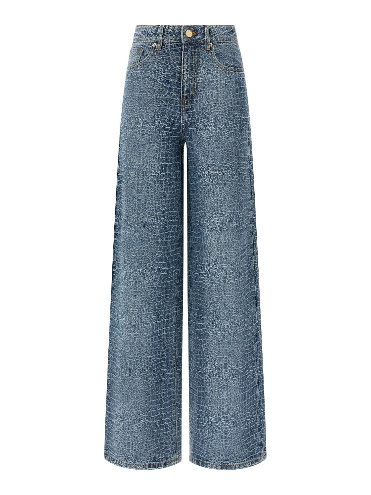 Blue Cotton Jeans Denim