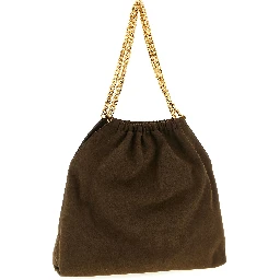 Brown Polyester Shoulder Bag