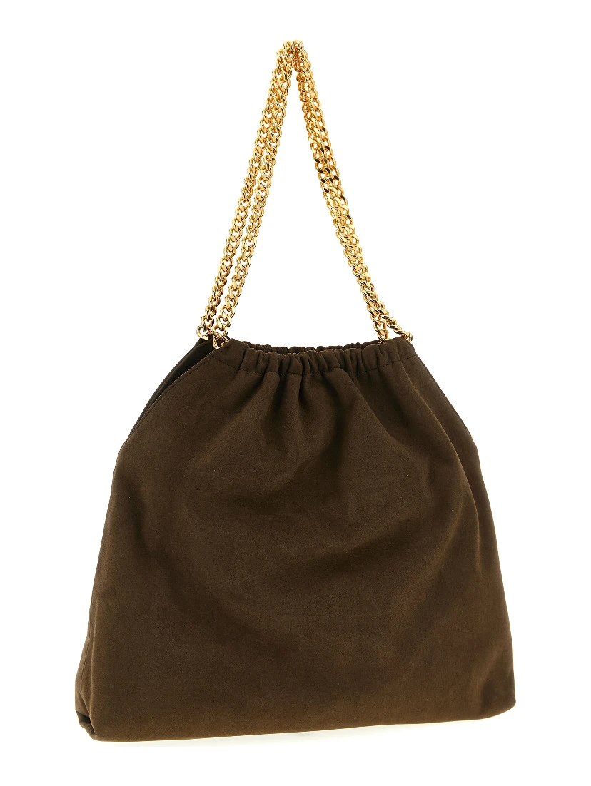 Brown Polyester Shoulder Bag