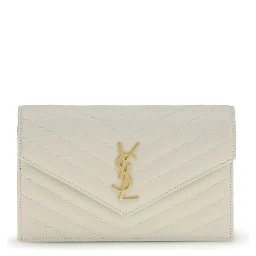 Beige Calf Leather Bos Taurus Wallet