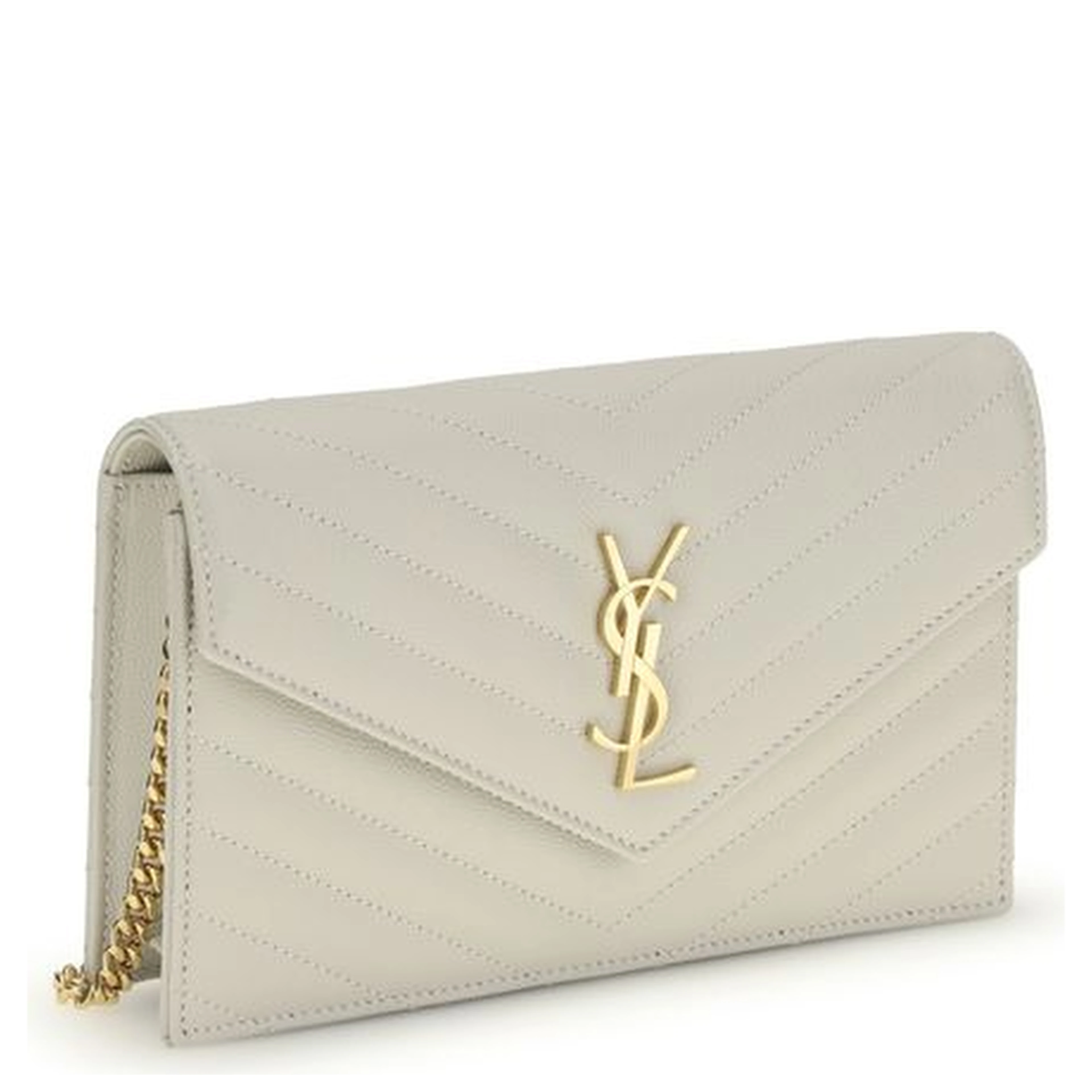 Beige Calf Leather Bos Taurus Wallet