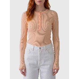 Bleached Orange ribbed top