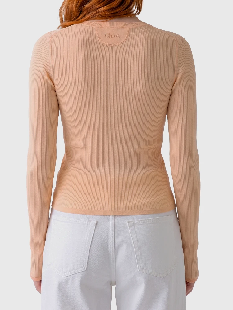 Bleached Orange ribbed top alternative