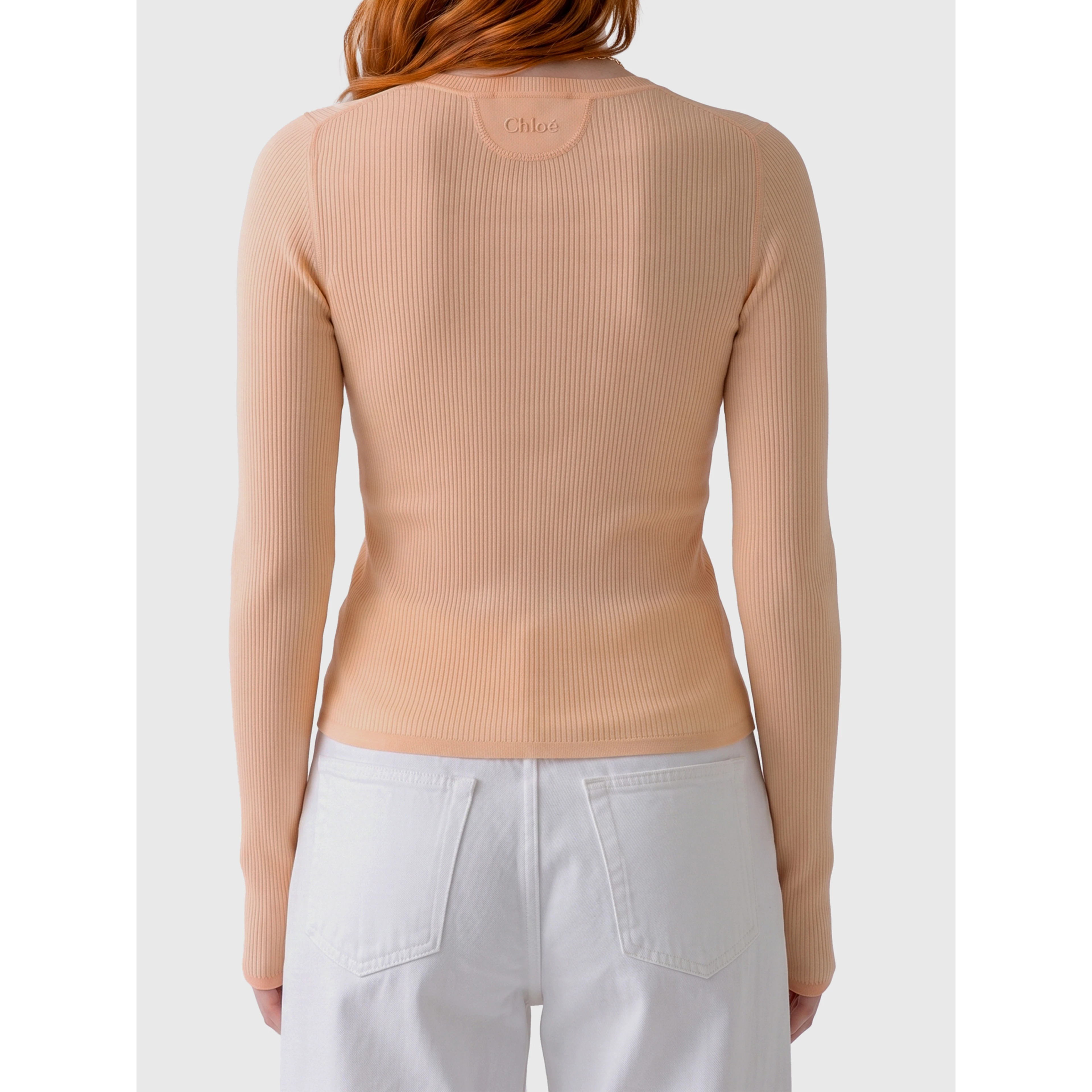 Bleached Orange ribbed top