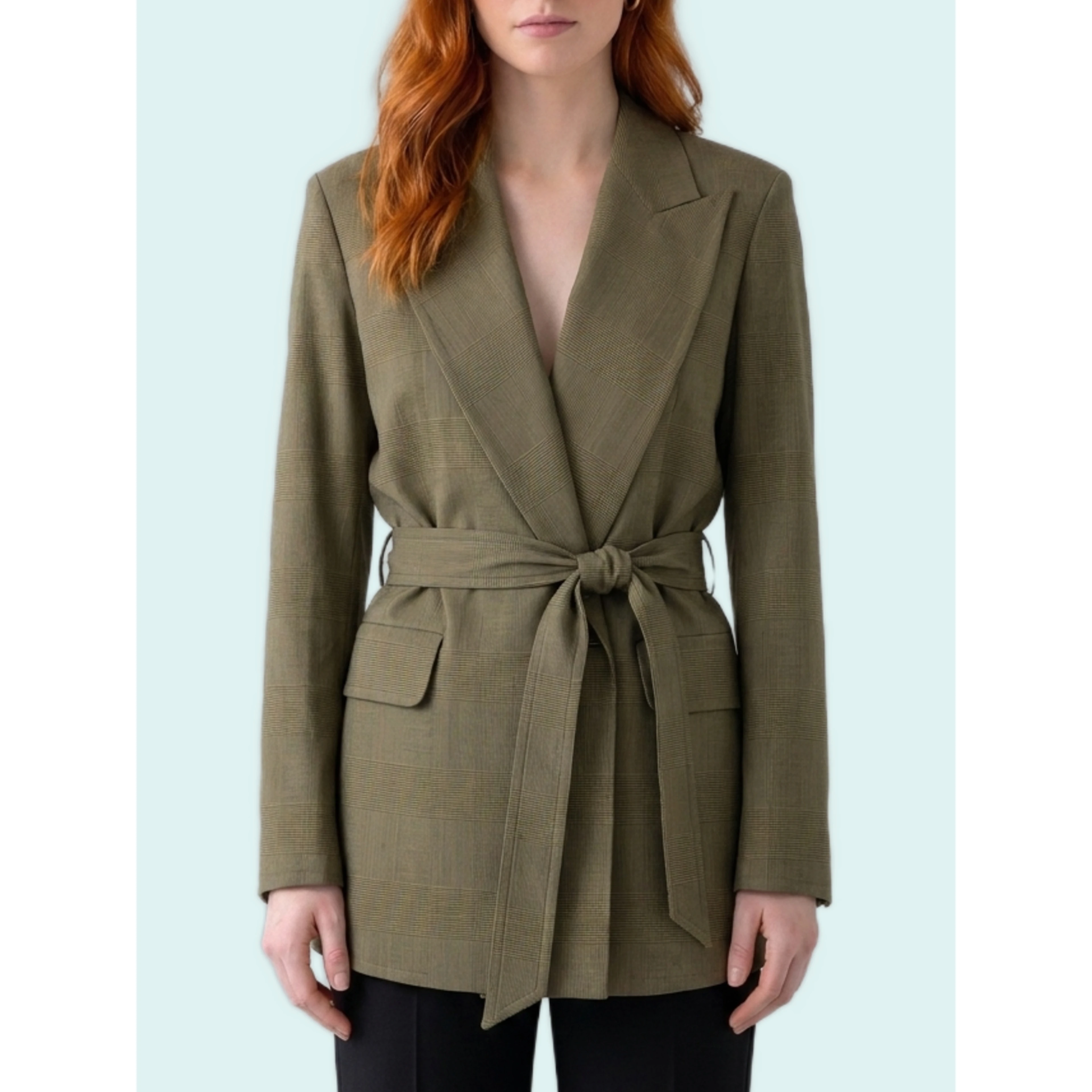 Peaked lapel dressing gown jacket