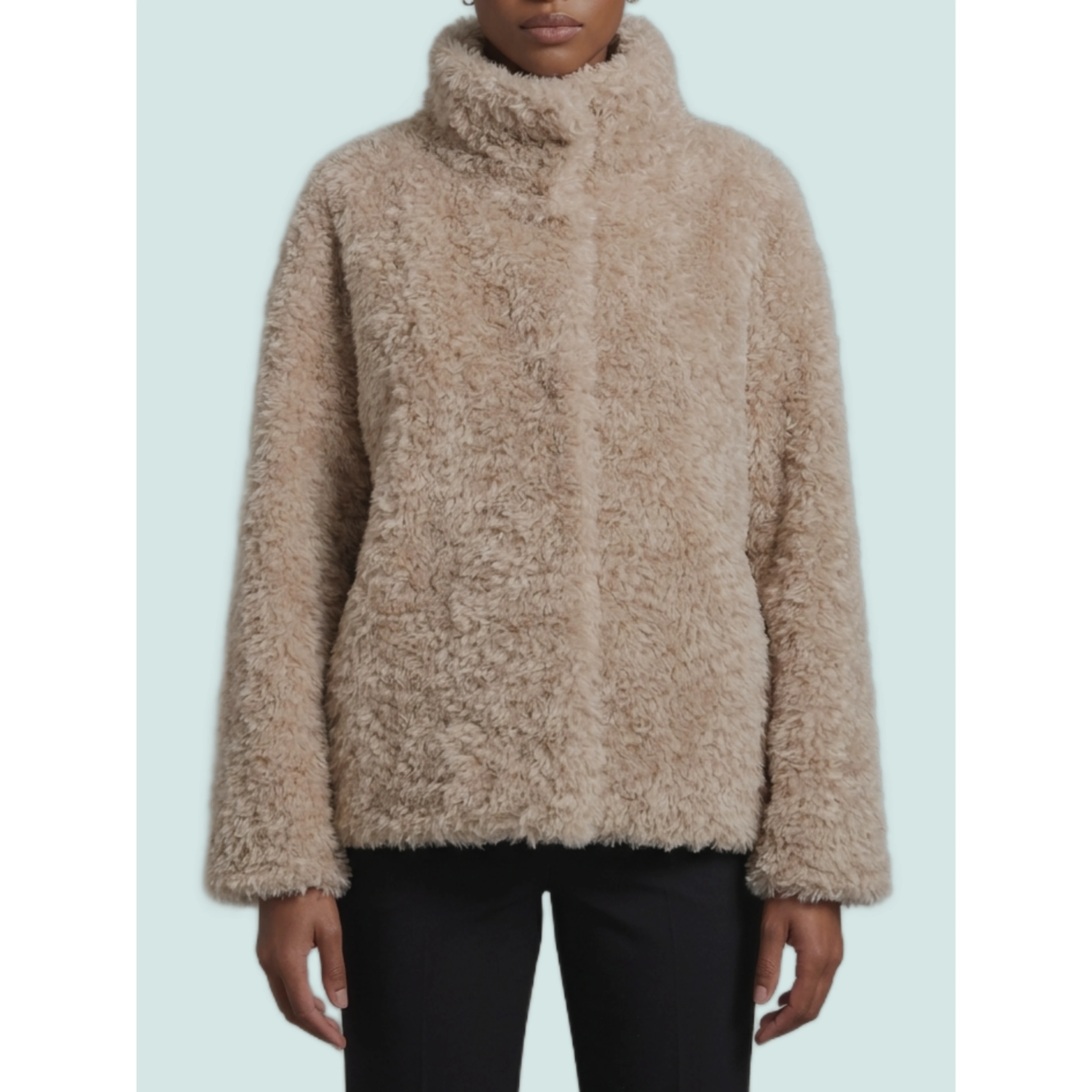 Short faux fur coat