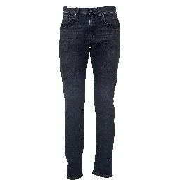Jeans Breakbeat Zip Black Cotton Denim