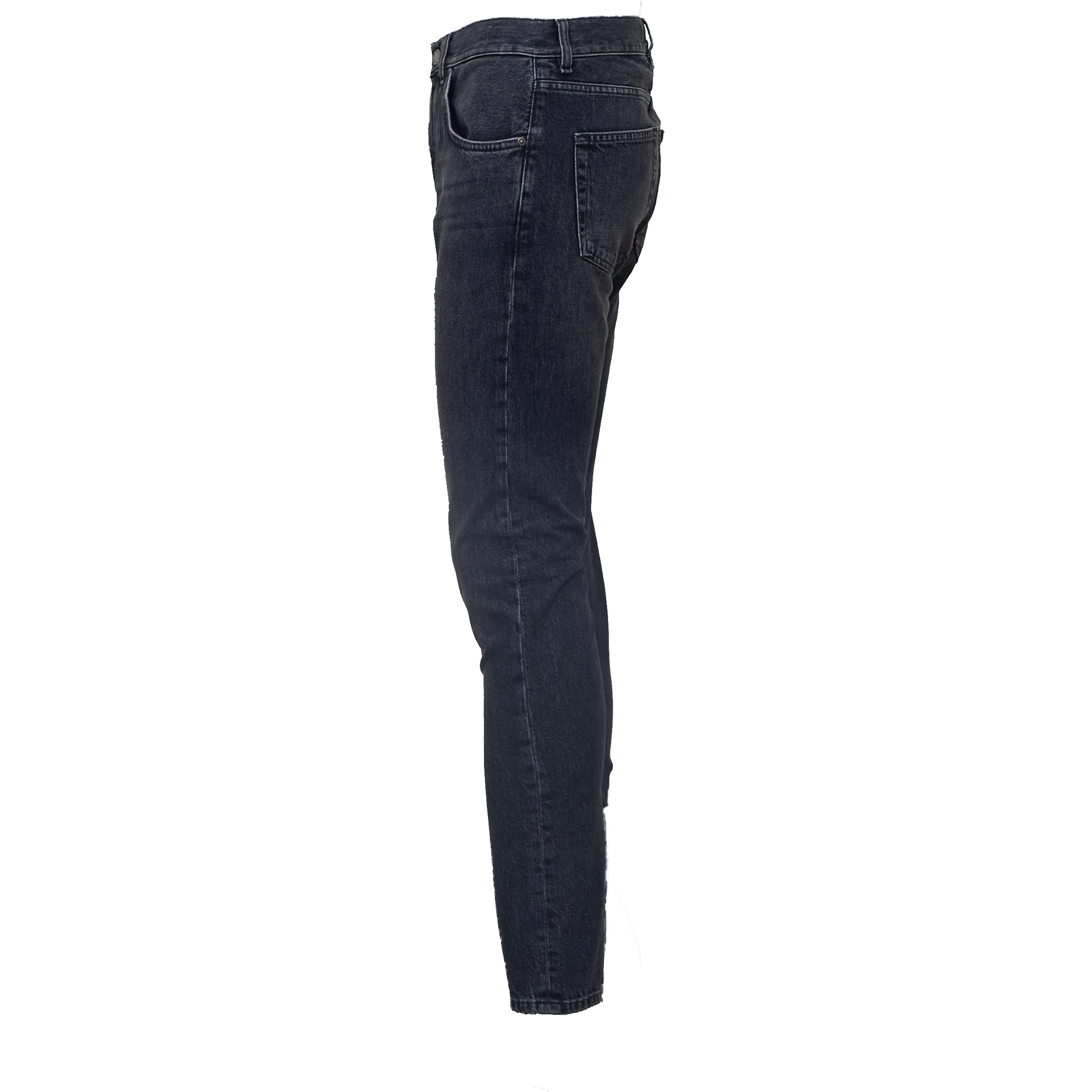 Jeans Breakbeat Zip Black Cotton Denim
