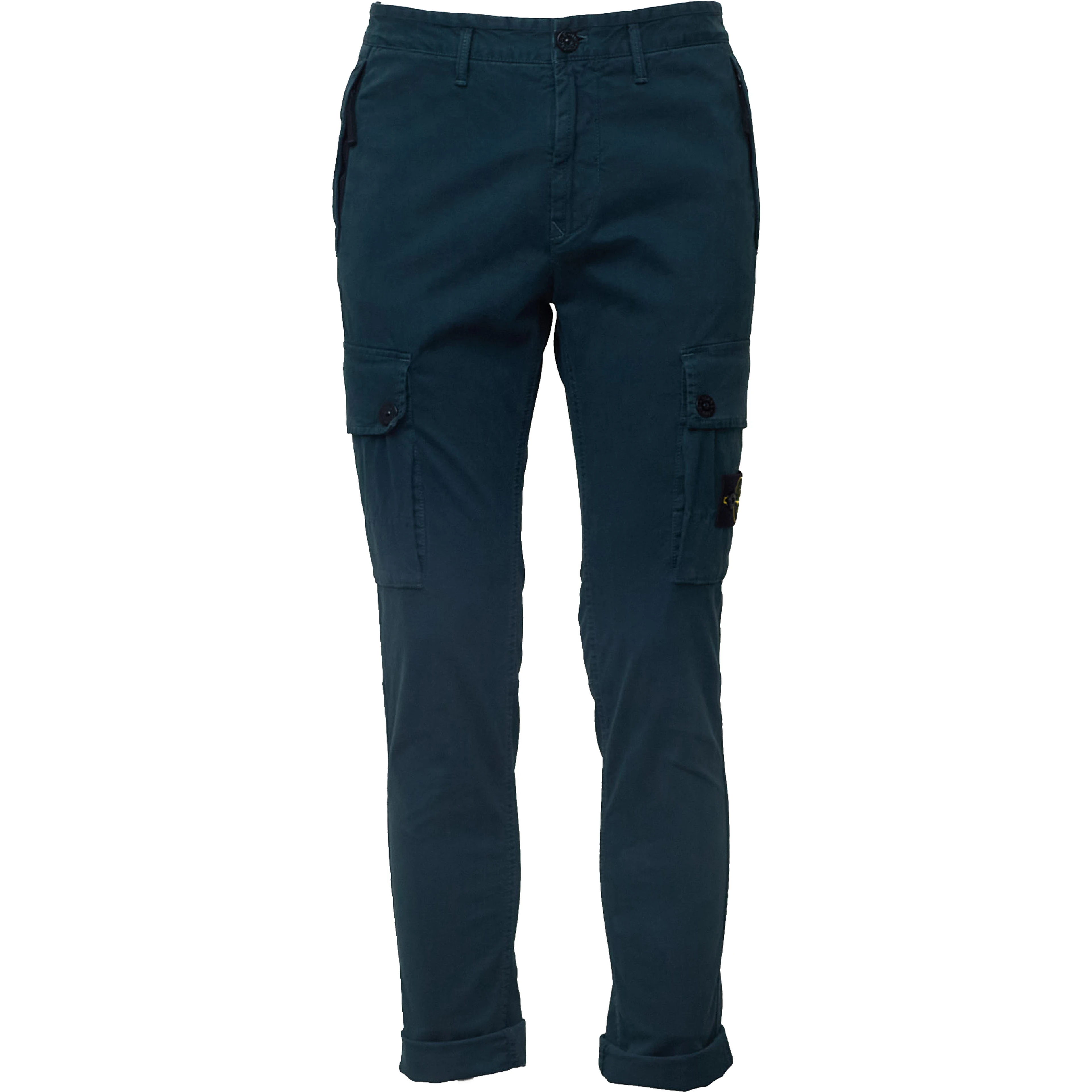 Pantaloni Cargo Stretch Organic Broken Twill Cotton Old Effect