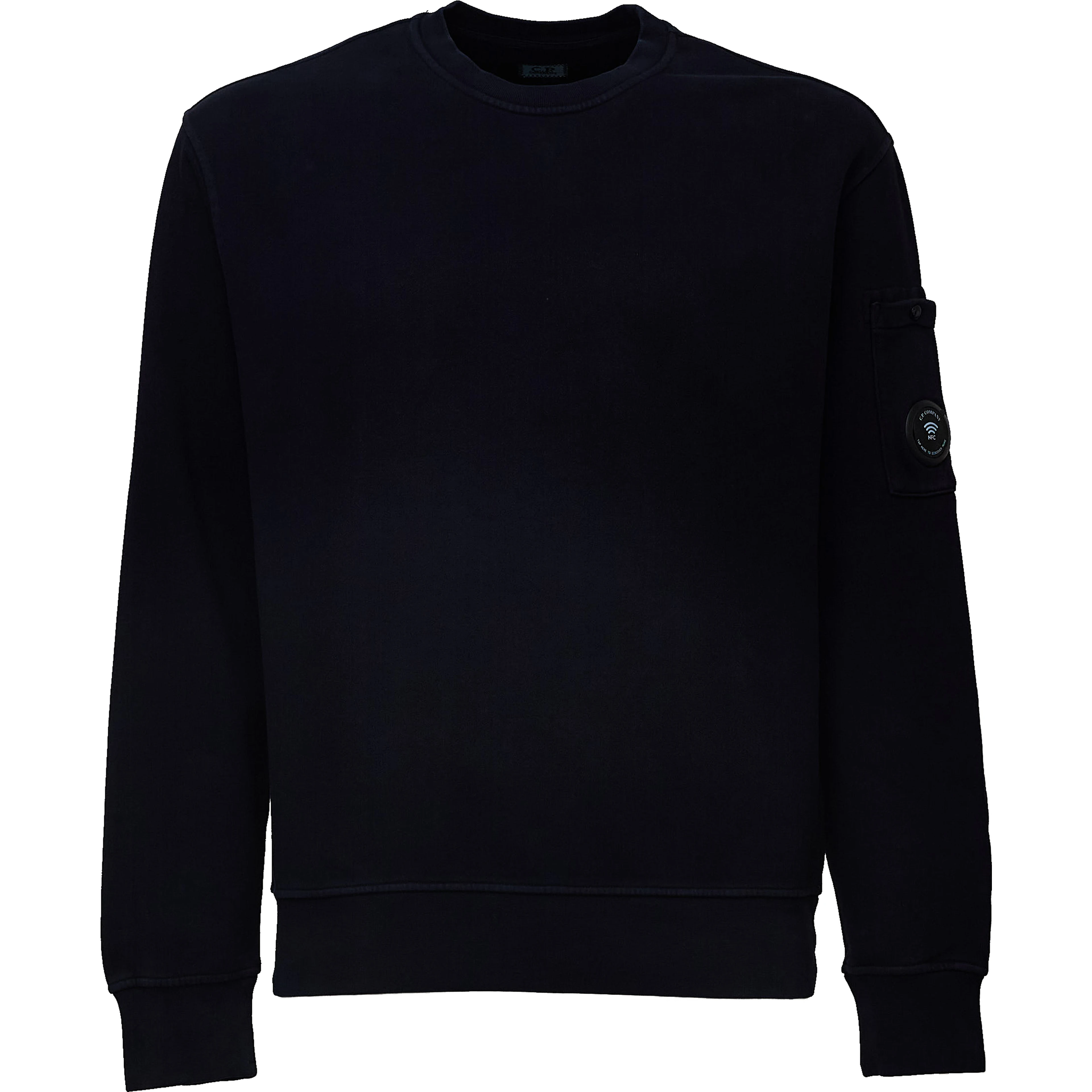 Brushed And Emerized Diagonal Fleece Crewneck Lens Sweatshirt